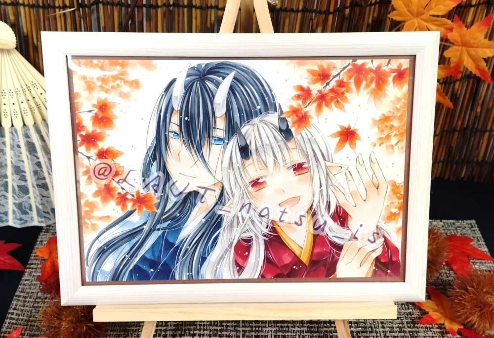 原画【創作鬼夫婦＊紅葉】