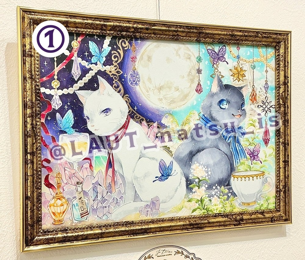 原画【月と猫】シリーズ
