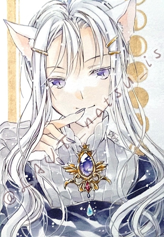 原画【月と猫】シリーズ