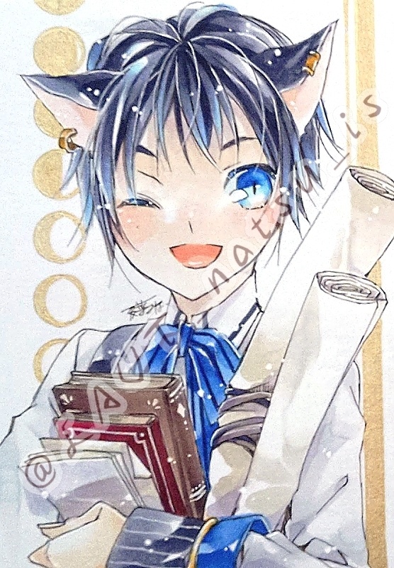 原画【月と猫】シリーズ