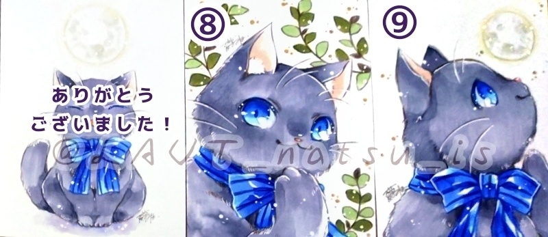 原画【月と猫】シリーズ