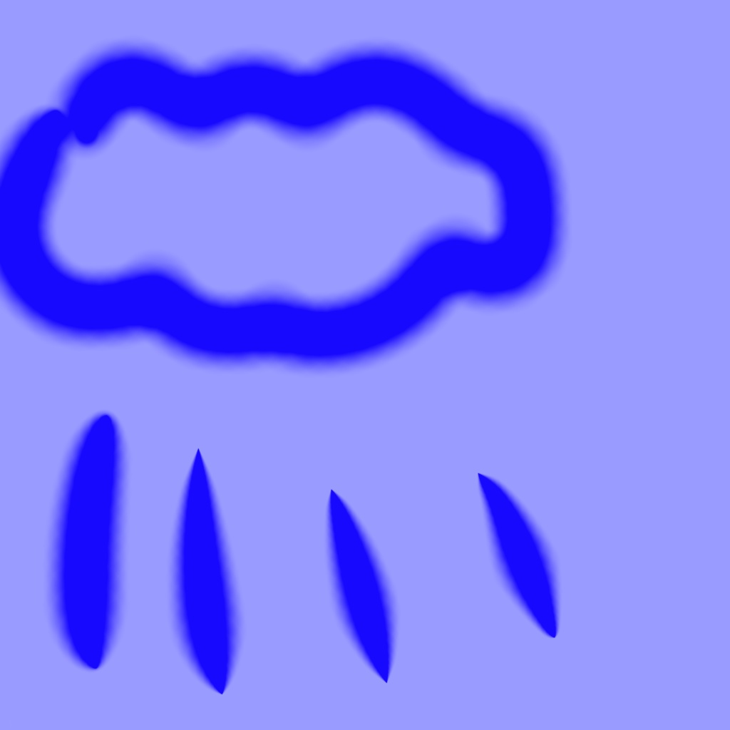 ふわふわ雨雲素材