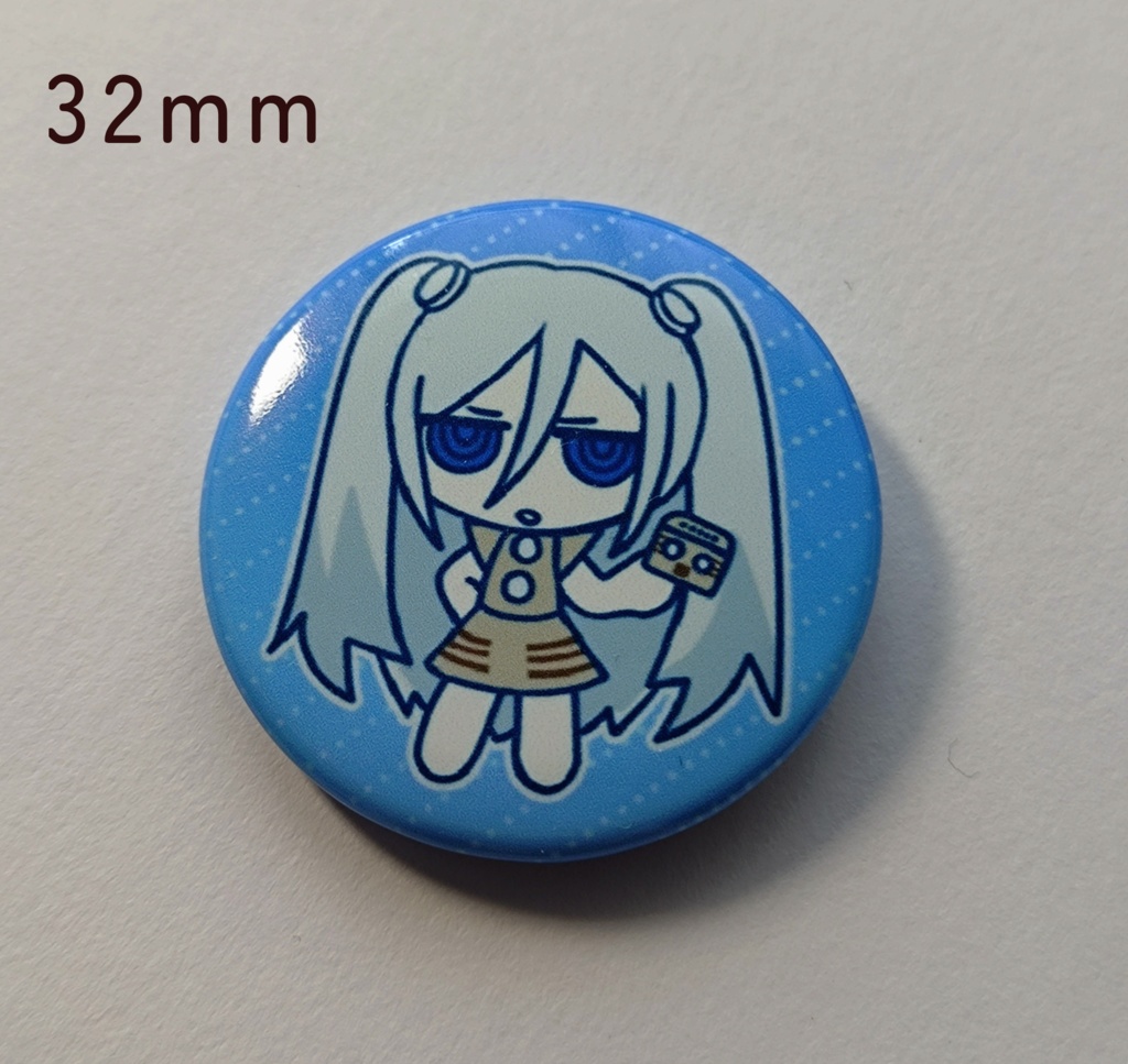 睡眠薬くん缶バッジ　32㎜