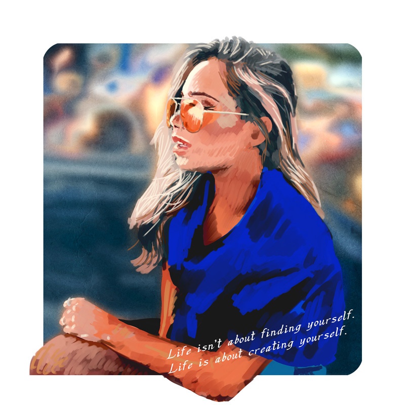 英国女性スケッチおしゃれトート