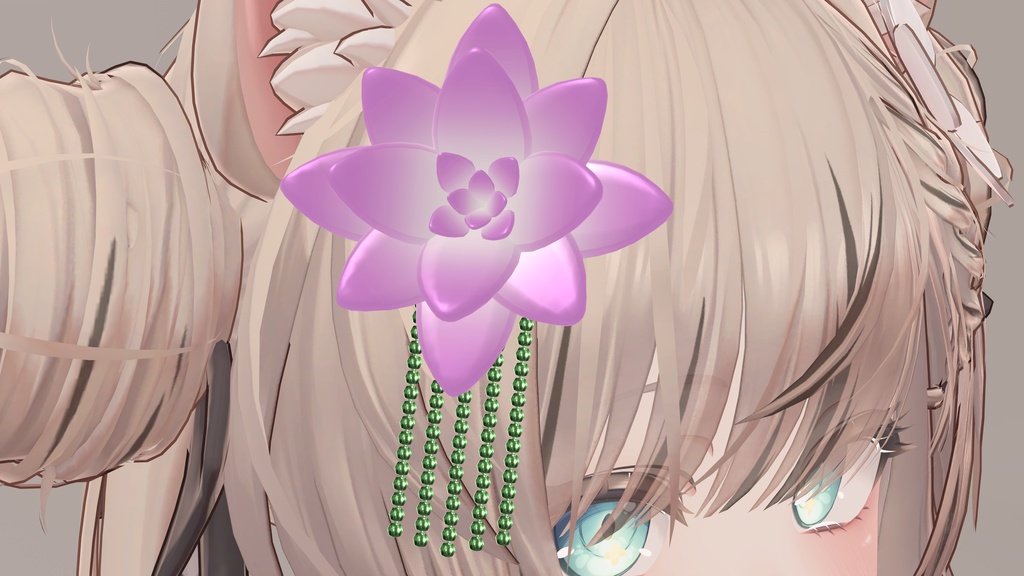 [無料]簪にもできるシンプルなお花のヘアアクセ