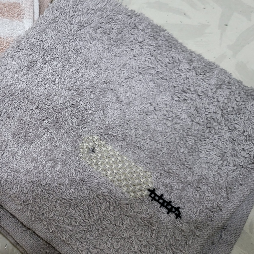 ちくちくタオルハンカチ【魚打棒】○