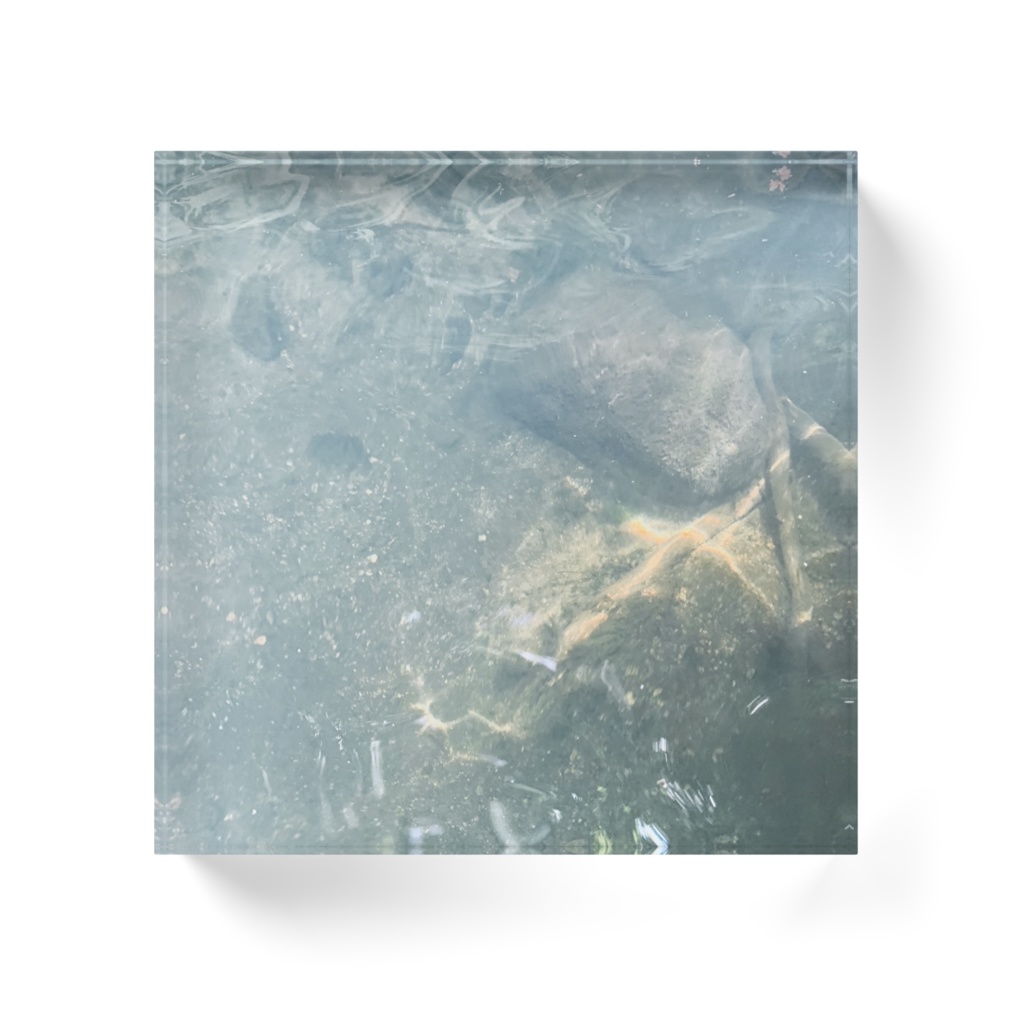 川底のアクリルブロック