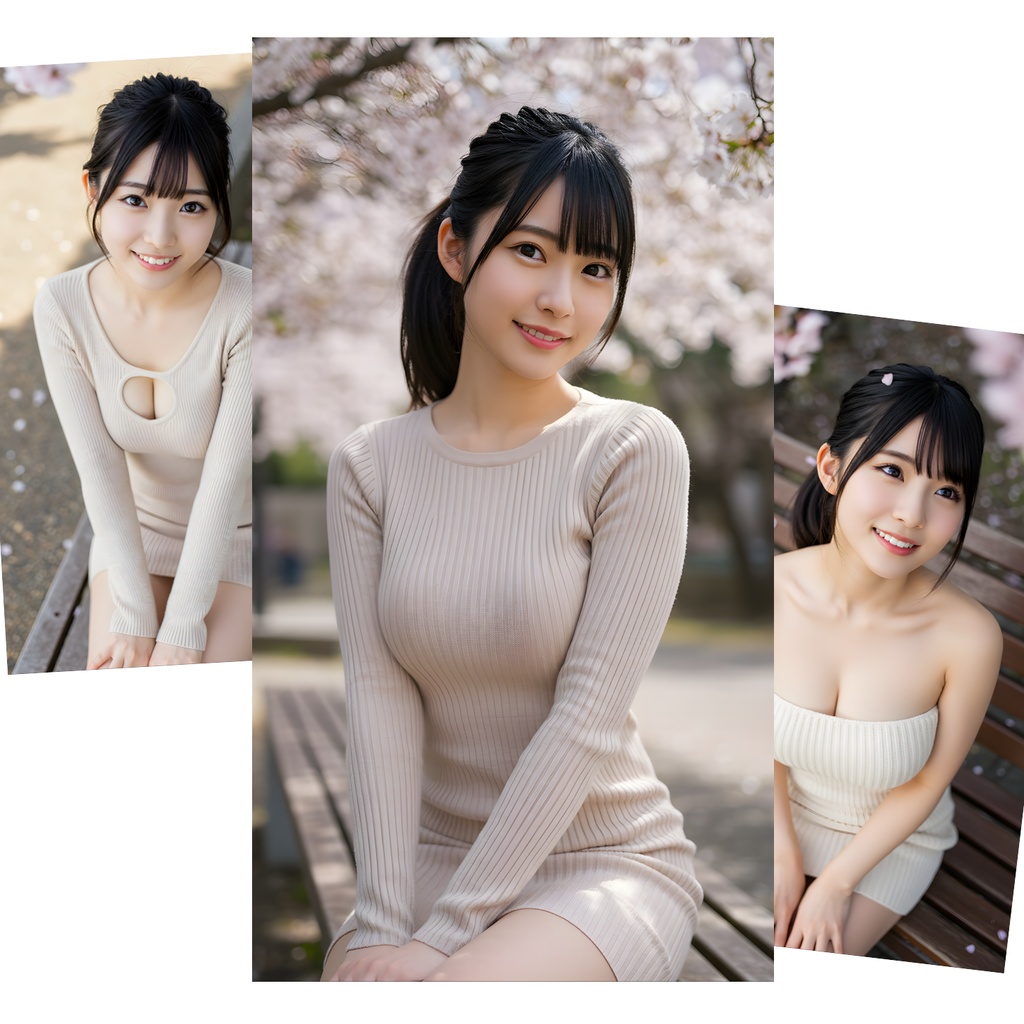 桜の下のポカポカ陽気【春・癒し・写真素材】