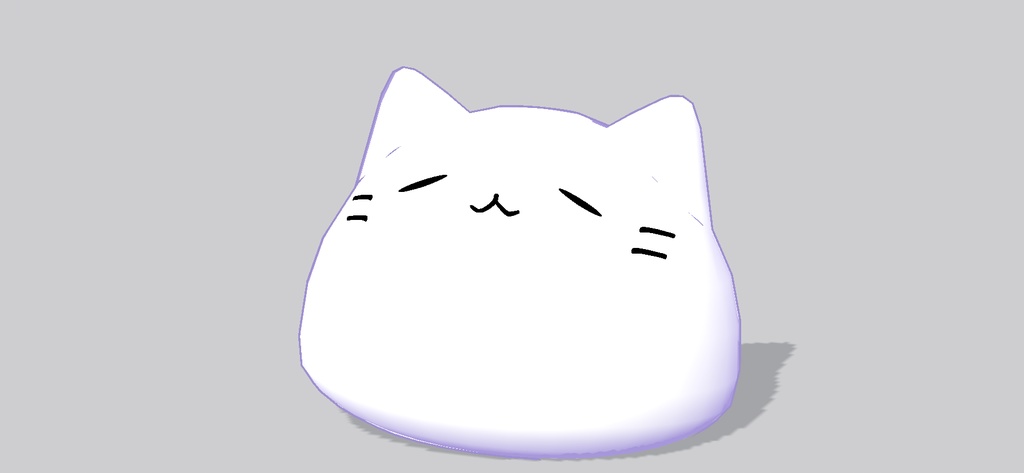 【無料】一頭身(風)VRMアバター「まんじゅうにゃんこ」