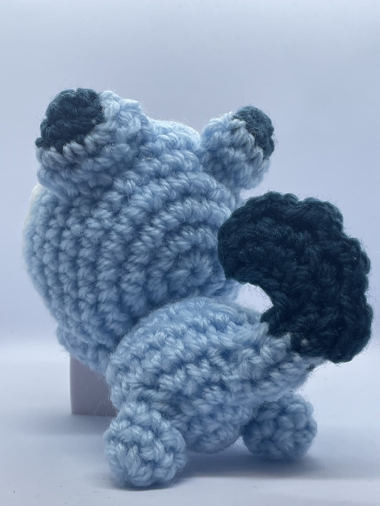 寝そべり着ぐるみ*オオカミ ブルー系*おまんじゅう用