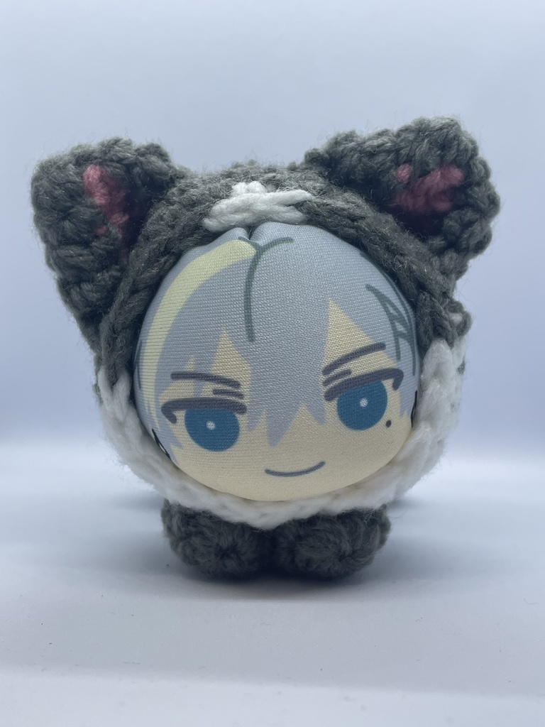 寝そべり着ぐるみ*ハチワレねこ グレー*おまんじゅう用