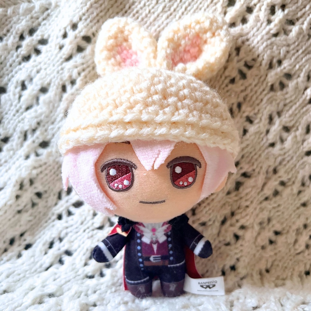 15cmぬいぐるみ用 うさみみ帽子 編み図PDF（かぎ針編み）