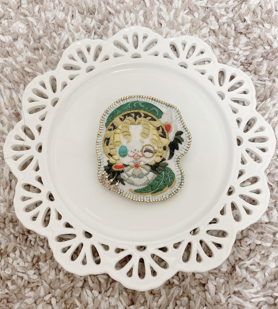 アマツバメ/曲芸師　刺繍ブローチ