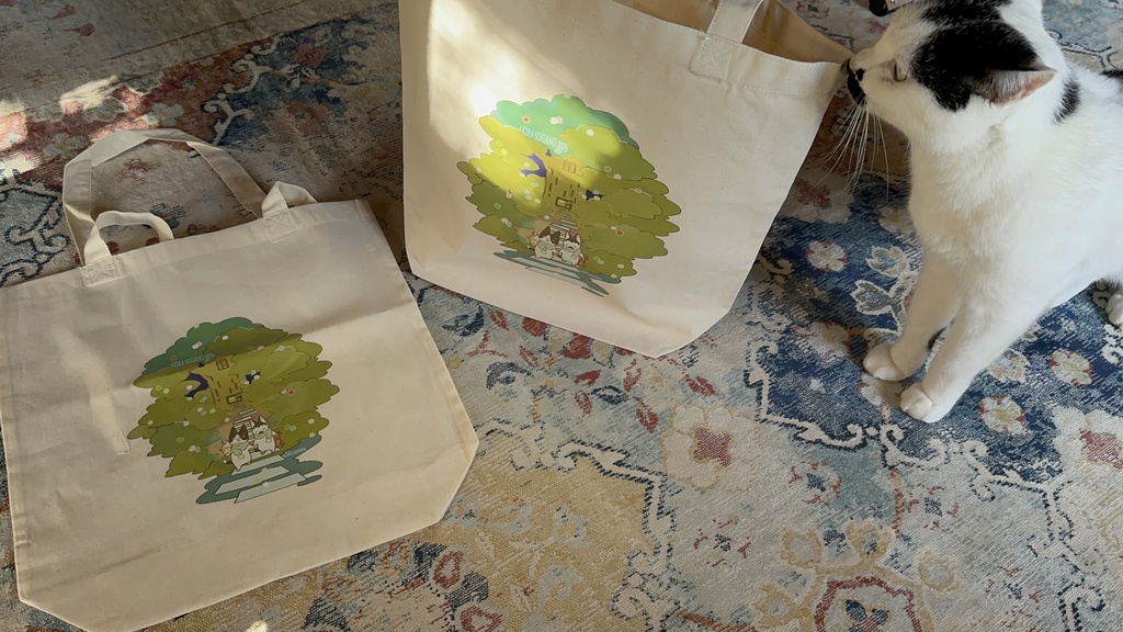 『はちさんとそうちゃんの「おかえり」トートバッグ』(9オンス・自立トートバッグ)