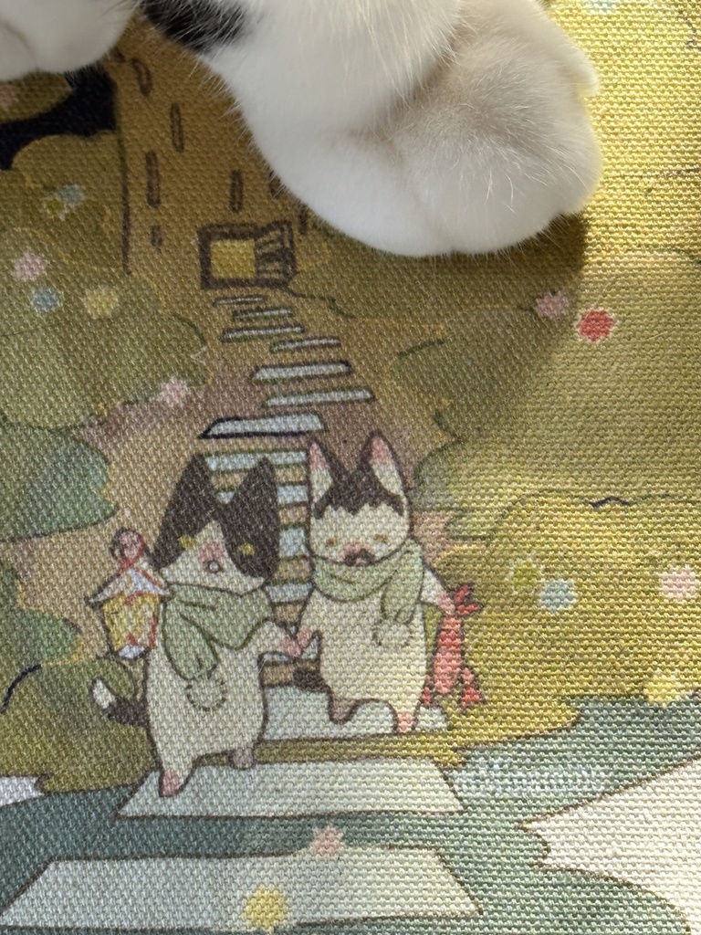 『はちさんとそうちゃんの「おかえり」トートバッグ』菅野の手仕事バージョン