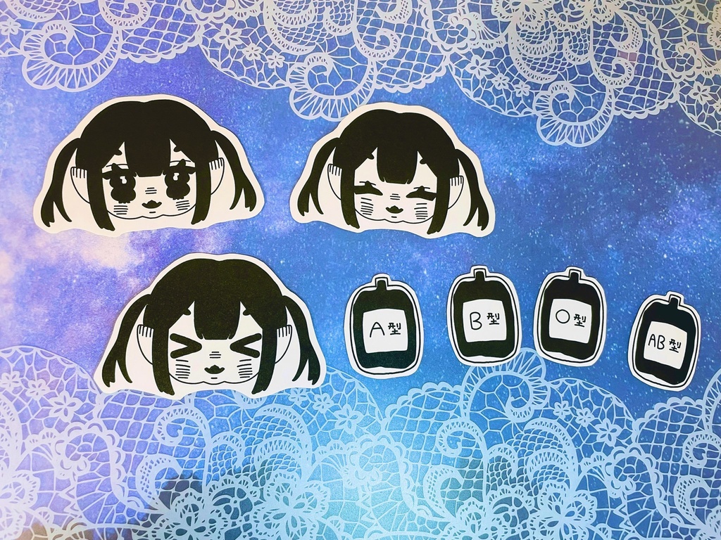 吸血鬼ちゃんステッカー🩸🖤全種