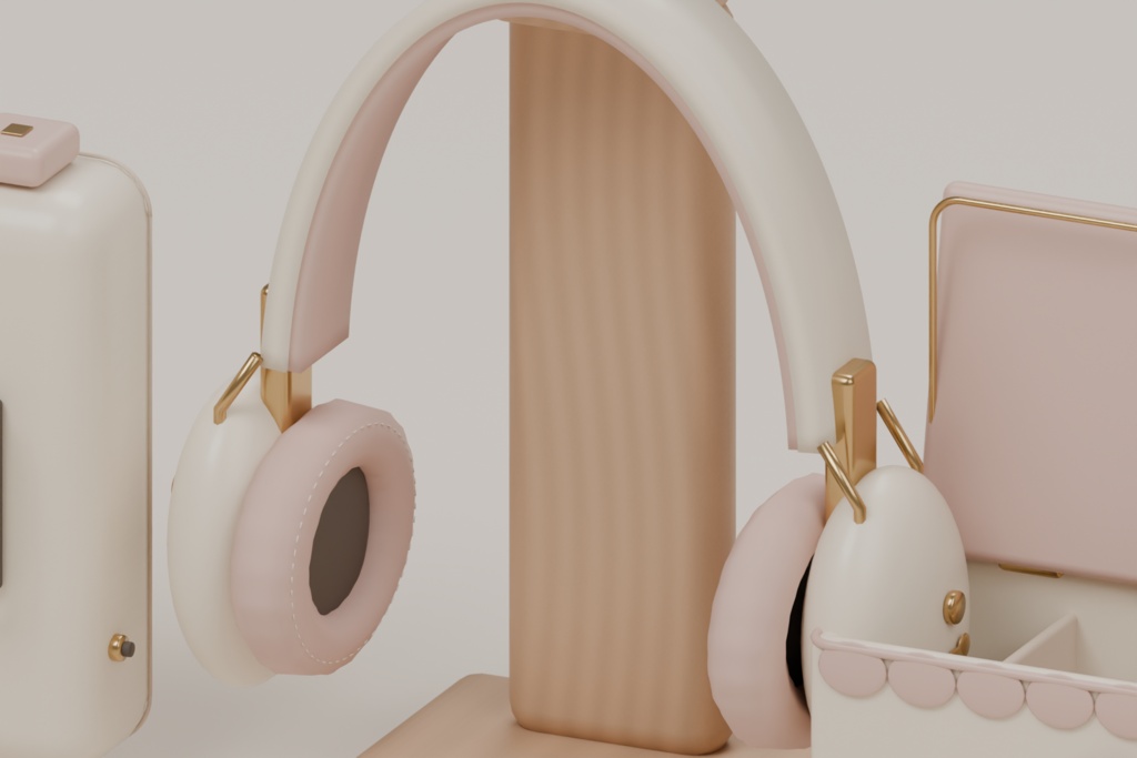 【無料 / Free】【VRChat】KOTORI RETRO AUDIO|小鳥のレトロオーディオ小物11点・3色 / Retro Audio Props
