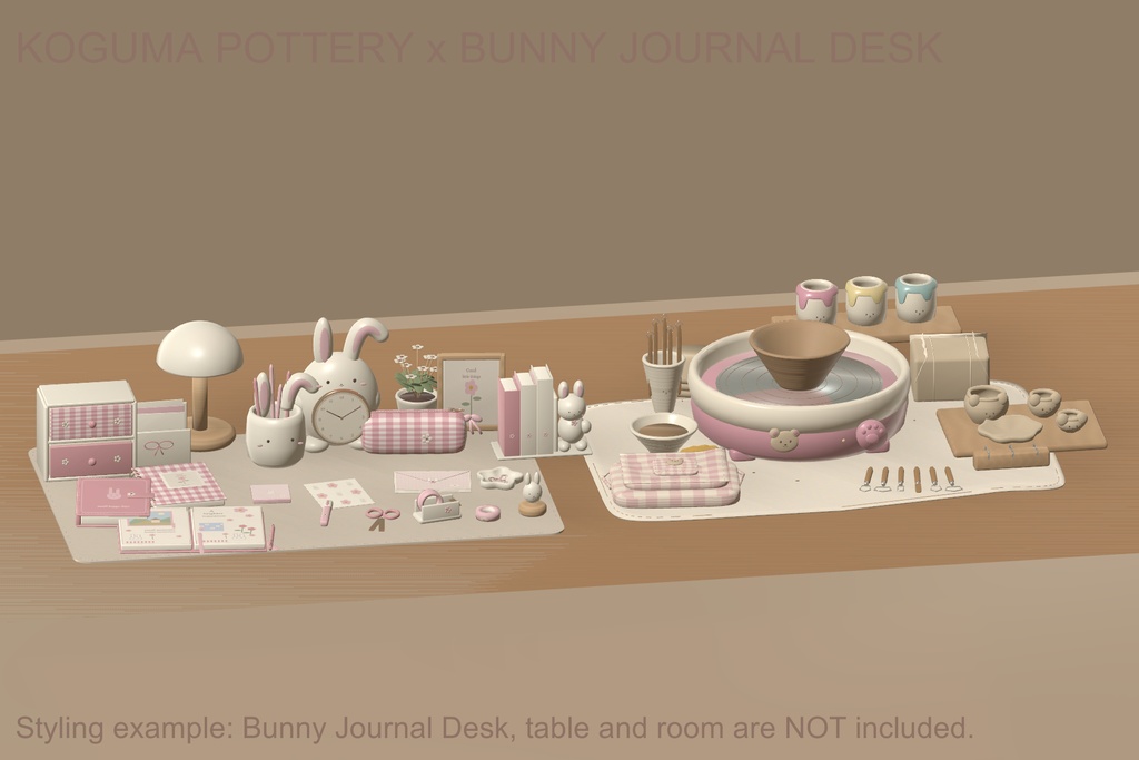 【VRChat】KOGUMA POTTERY ATELIER|こぐまの小さな陶芸工房16組・3色 / Pottery & Craft Decor