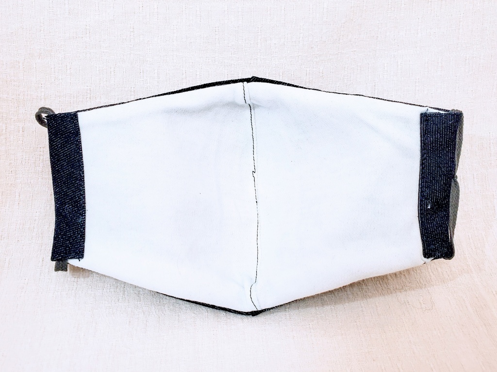 デニム生地 男女兼用立体布マスクL