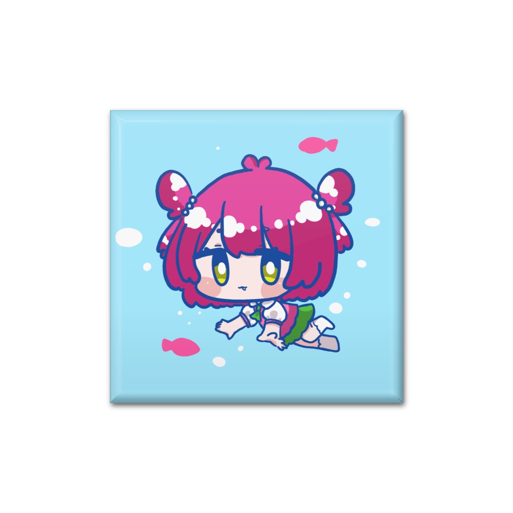 海の魚ちゃんなミニキャラ缶バッジ
