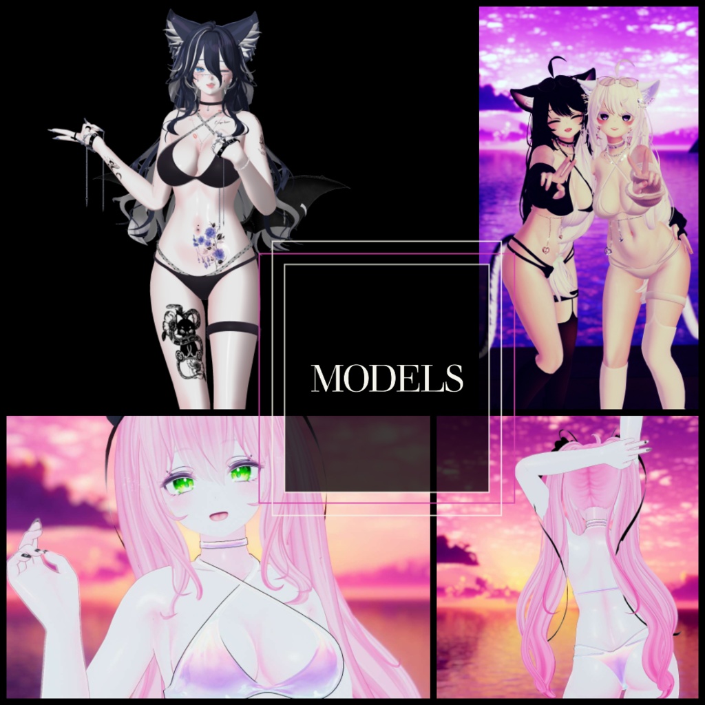 【Simple Halter Bikini】 - 6 Avatars