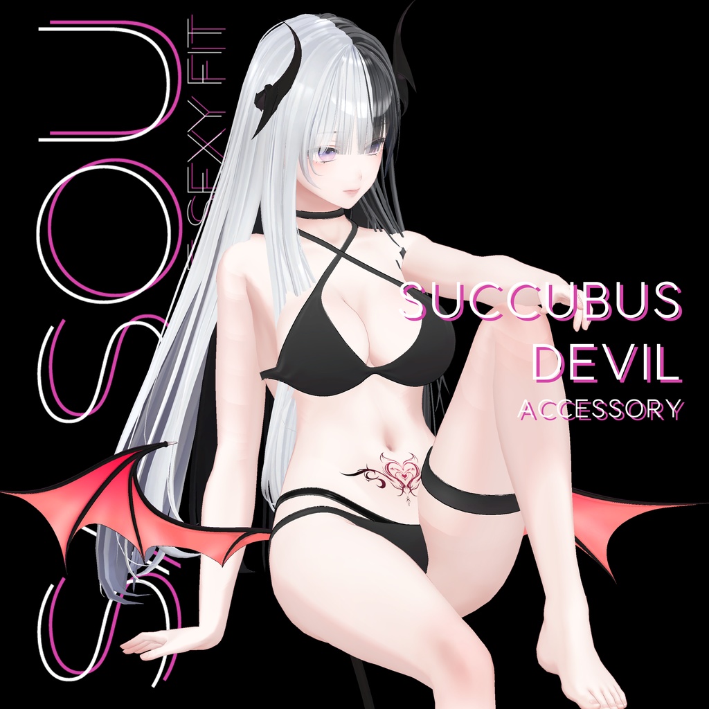 【Succubus Devil Accessory Set】 - 12 Avatars