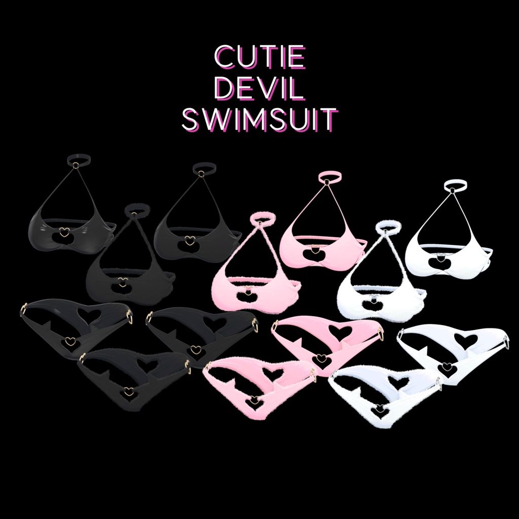 【Cutie Devil Swimsuit】 - 3 Avatars
