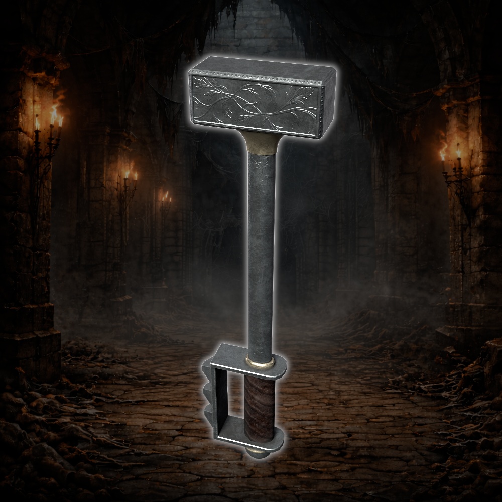 【武器3Dモデル】蔓の槌 【中世ファンタジー風】