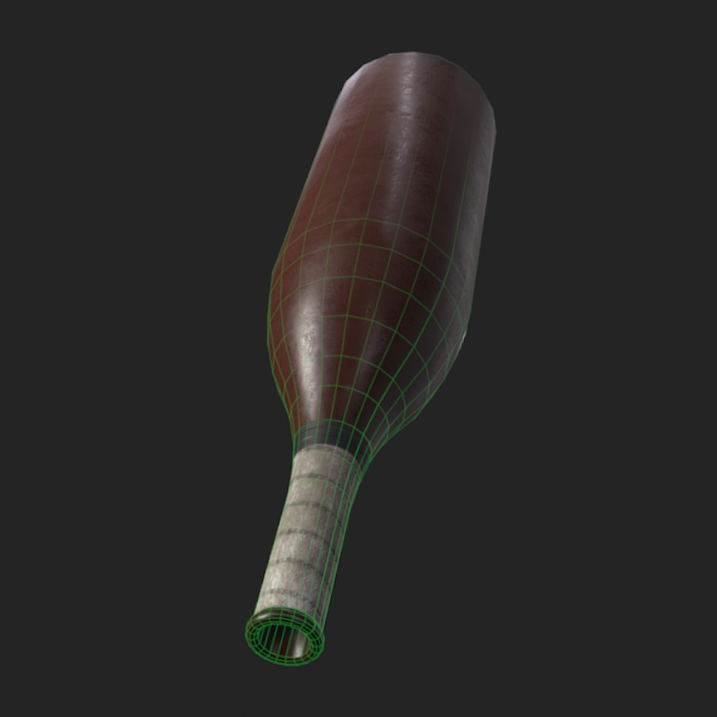 【武器3Dモデル】酒瓶バット【ネタ】