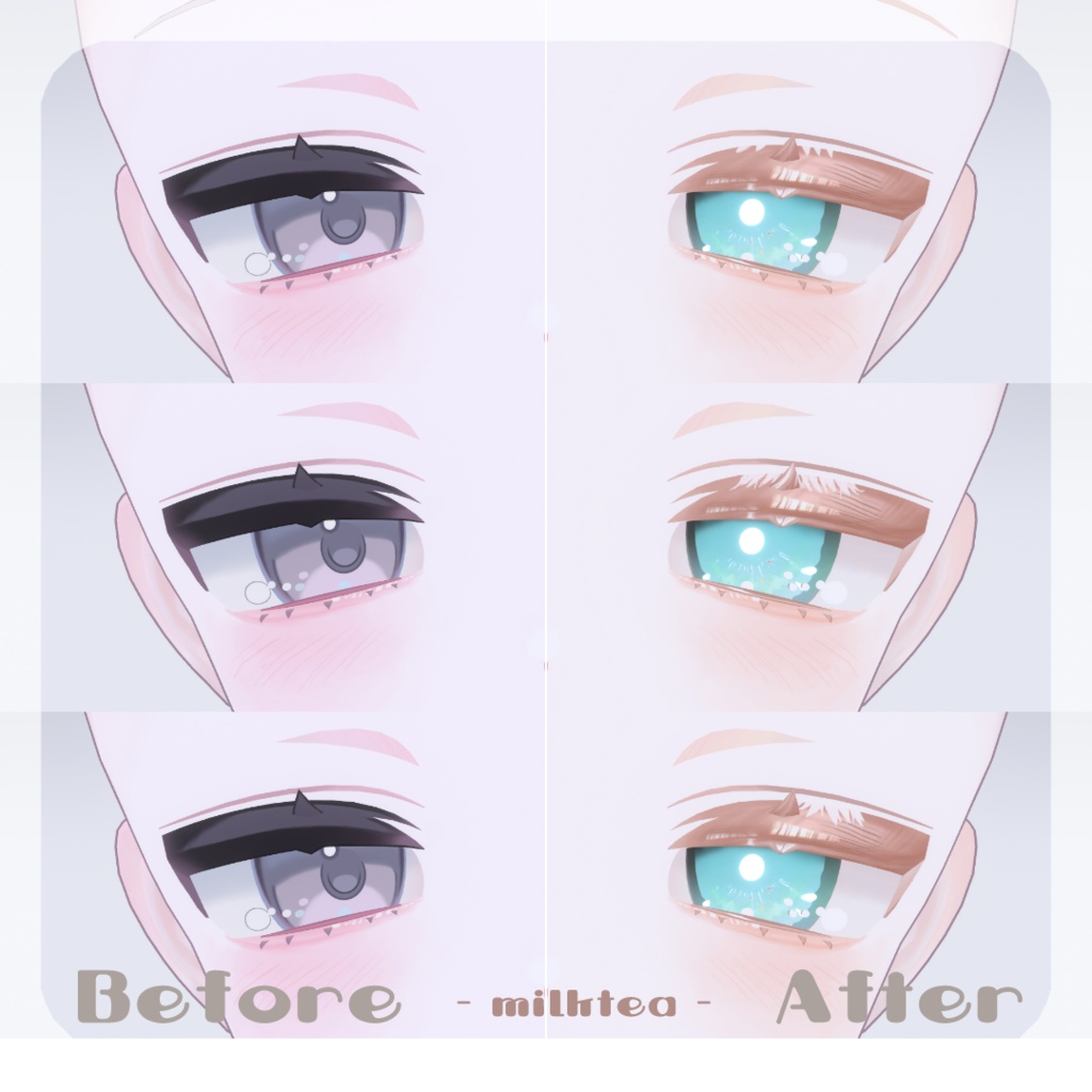 🩷【うららちゃん専用】pure make【MAKE UP TEXTURE / 9color / Bodyテクスチャ&眉の色変更マスク付き 】#moshimo_savedate