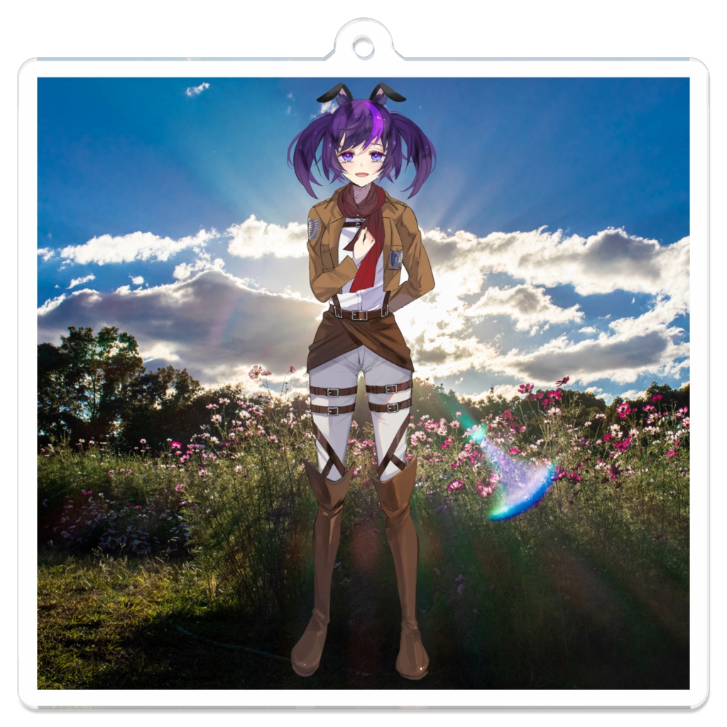 僕らは皆自由なんだから4 種( 花畑 / 虹 )…夜更しリデル アクリルキーホルダー