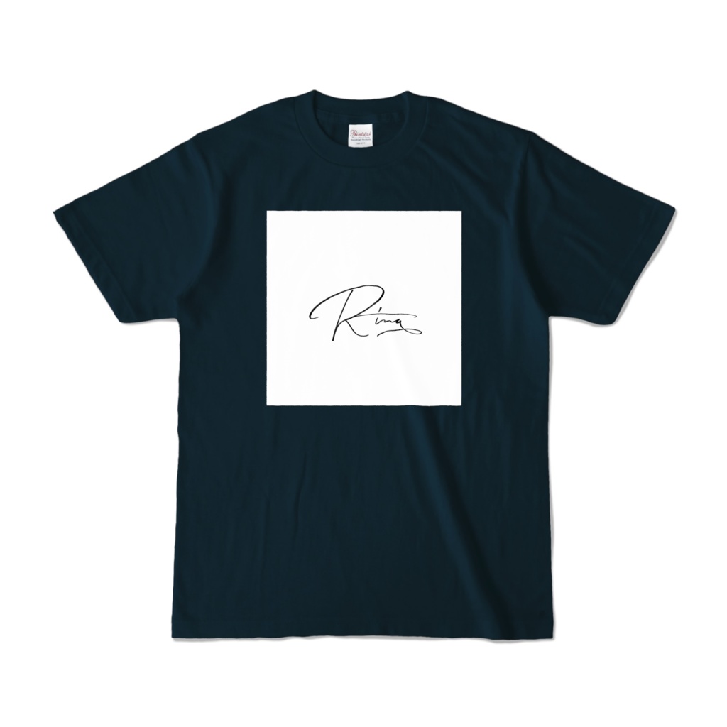 ピラティスを始めたRINAのサインTシャツネイビー