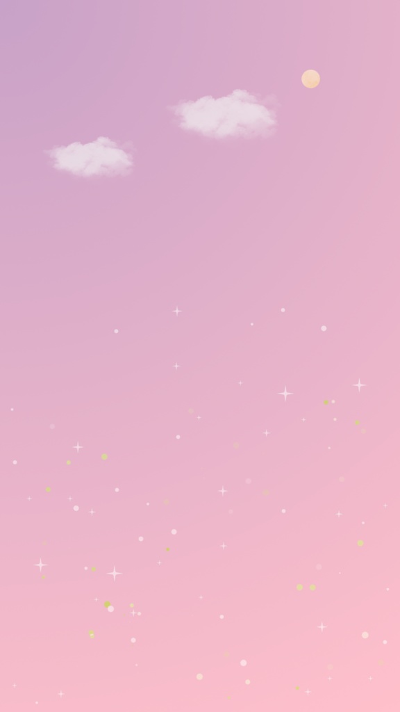 スマホ壁紙：雲と星