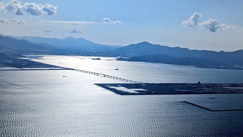 飛行機から見た景色