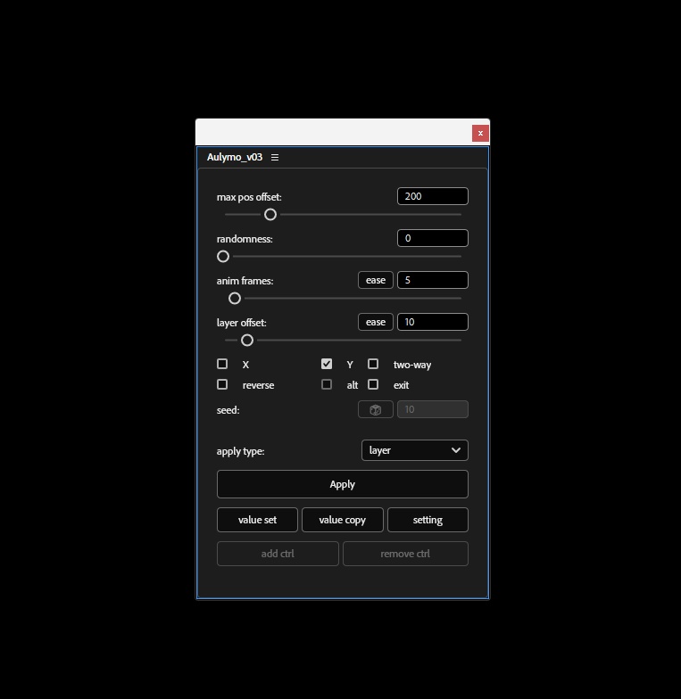 【After Effects Script】「Aulymo」全自動リリックモーション/AutoLyricMotion
