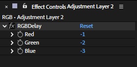 【Aeエフェクトプラグイン】RGB時間差ずれ「RGBDelay」