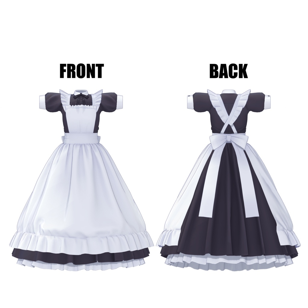ミルティナちゃんのメイド服を半袖にするやつ