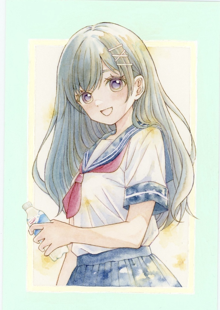 ポスカサイズ原画(セーラー服B)