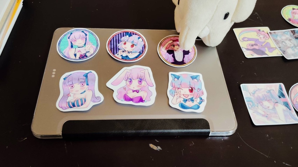 🐰ぬい少女フレークシール3人セット+スペシャルポスカ付き!