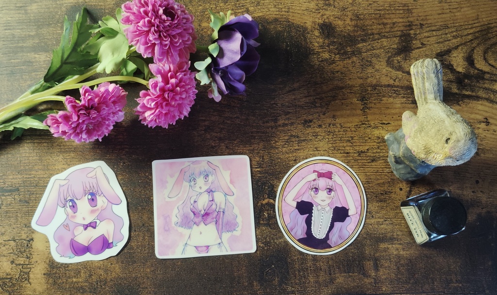 🐰ぬい少女フレークシール3人セット+スペシャルポスカ付き!