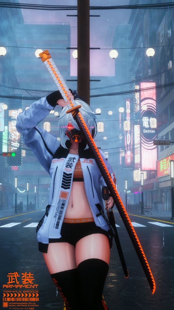 【3Dmodel】INTERCEPTOR BLADE KOTETSUHANA 鋼鉄花 v1.01【ModularAvatarギミック付】