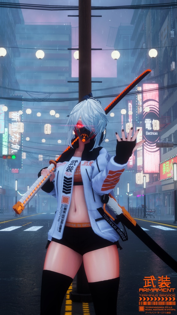 【3Dmodel】INTERCEPTOR BLADE KOTETSUHANA 鋼鉄花 v1.01【ModularAvatarギミック付】