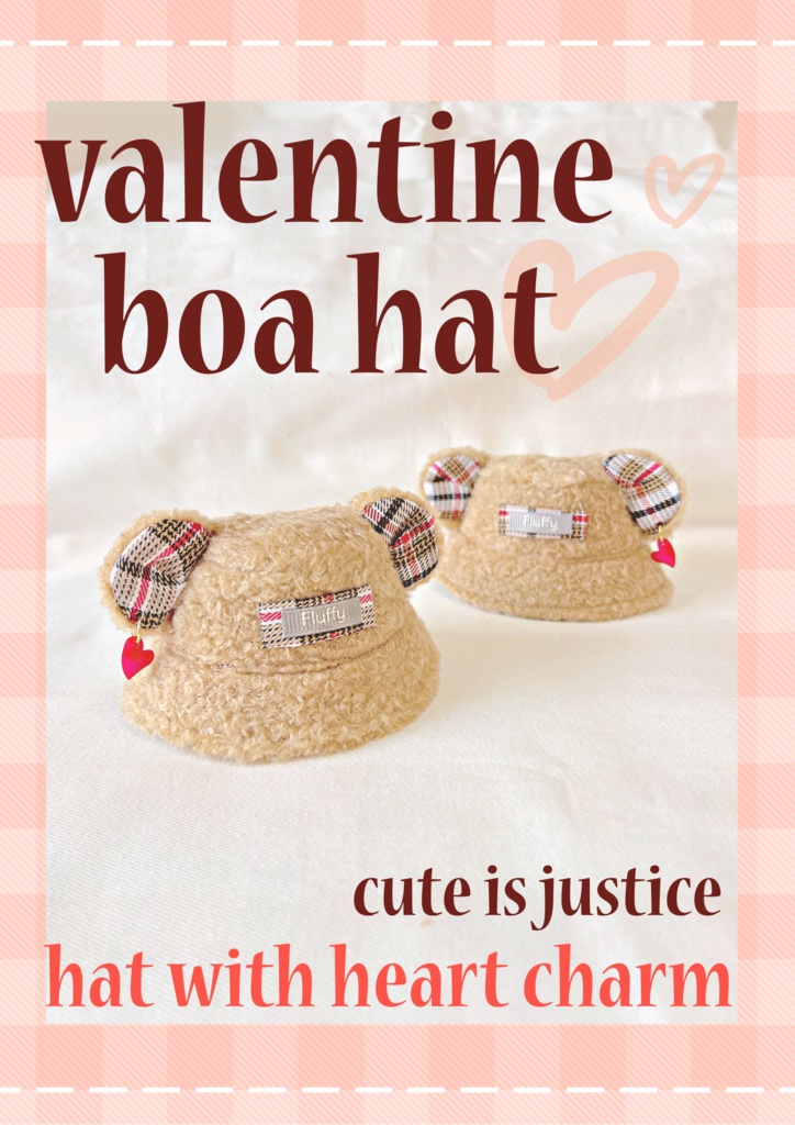 Valentine boa hat