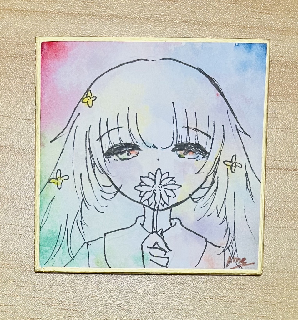 ミニ色紙「色彩少女」