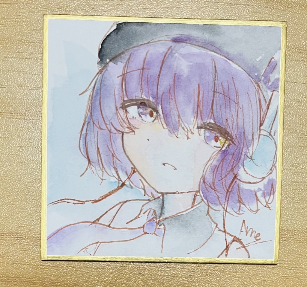 ミニ色紙　二次創作「デフォ子」