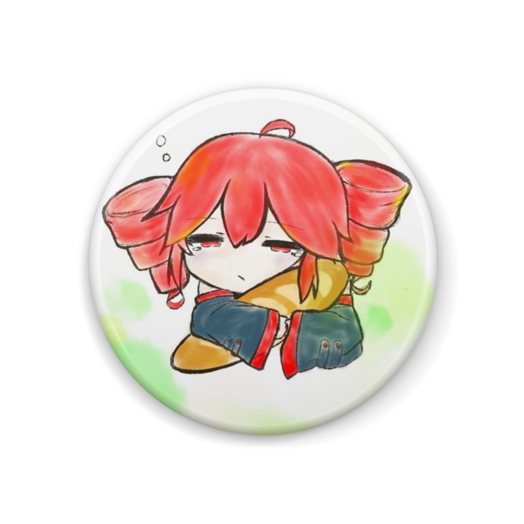 二次創作缶バッチ　微睡むUTAU重音テト