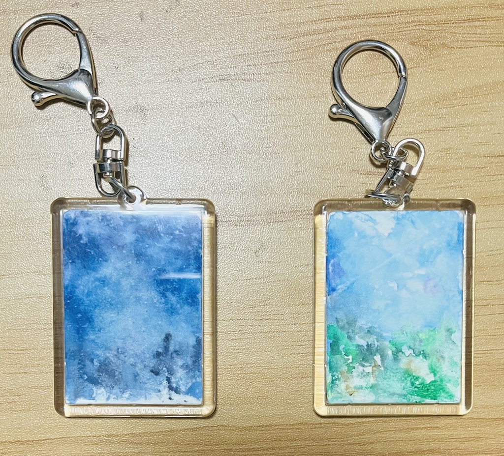 原画アクリルキーホルダー　青空