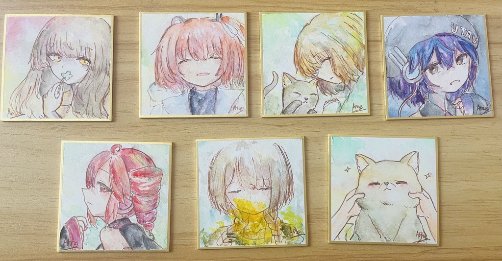 水彩強化マラソンミニ色紙
