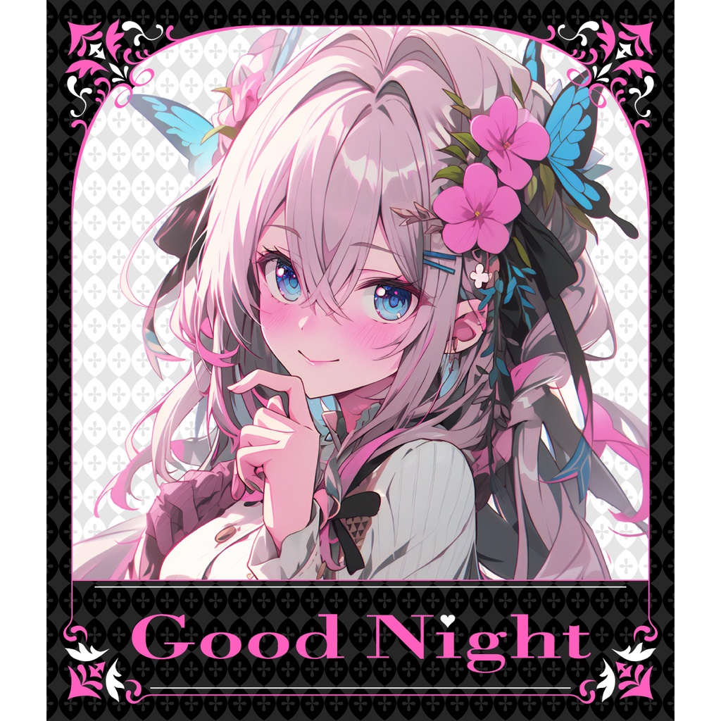 【条件付きフリー】おやすみVTuber素材｜gothic style