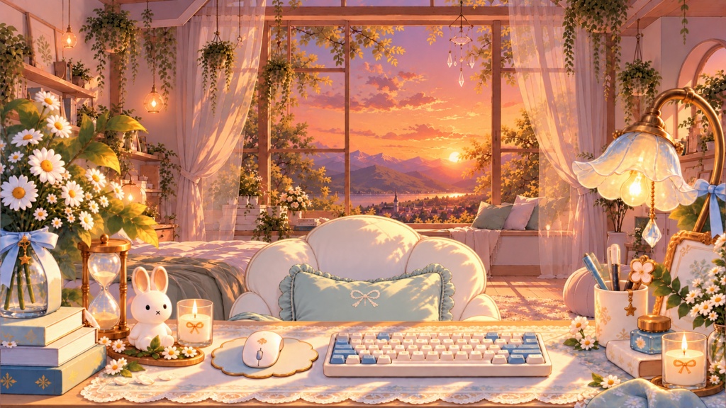 【動く配信背景】風薫る部屋|VTuber・配信背景・ループ動画素材